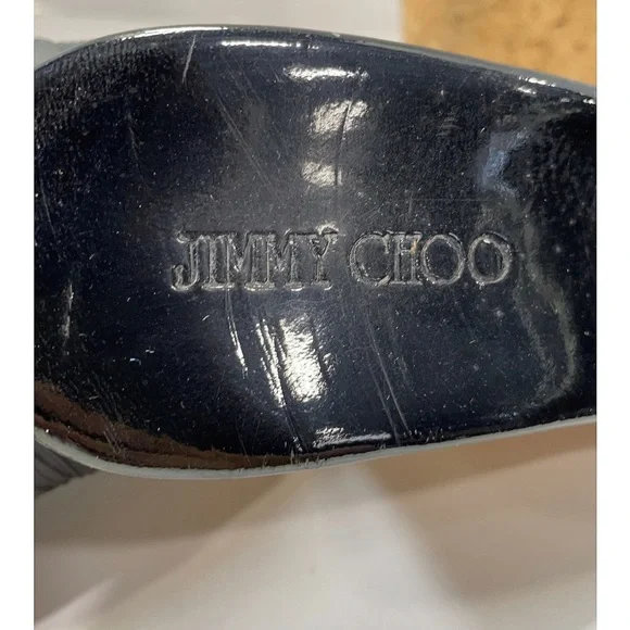 Jimmy Choo Black Wedge Sandals - Picture 9 of 13
